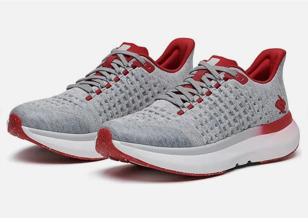 Rabbit Mens Dream Chaser Running Shoes US 11 Gray Red Athletic Sneakers NIB
